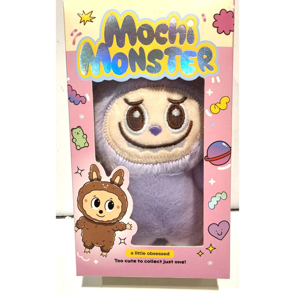 Moshi Monster Plush Lavender  Monster Charm Key Ring Holder Clip On  New In Box